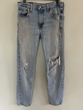 Levi’s 502 Taper Fit Jeans Men’s 30x30 Medium Wash Denim Casual Distressed